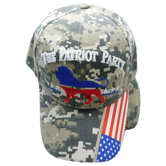 Patriot Party USA Camo Embroidered Baseball Cap
