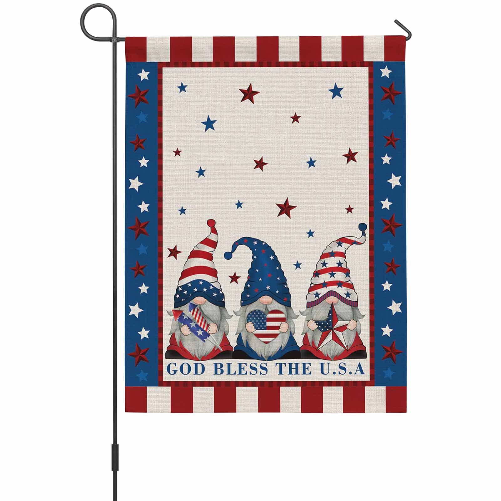 Patriot Pentagram House Flag 28 x 40 Inches, Weather Proof Outdoor Patio Flags Double Sided Small House Decoration for Yard Lawn Outside Home