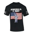 thumbnail image 1 of Patriot Pride America First Patriotic American Flag Statue of Liberty Short Sleeve T-shirt-Black-xl, 1 of 1