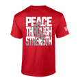 thumbnail image 1 of Patriot Pride Bold Peace Through Strength Trump In Wording Mens Short-Sleeve T-Shirt-Red-4xl, 1 of 1