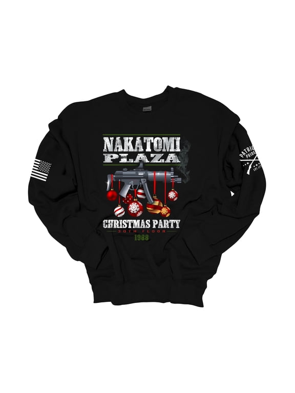 Patriot Pride Christmas Sweatshirt Nakatomi Plaza Christmas Movie Crewneck Sweatshirt-Black-5xl