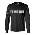 thumbnail image 1 of Patriot Pride Freedom American Flag Mens Long Sleeve T-shirt Graphic Tee-Black-xxl, 1 of 1