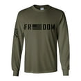 thumbnail image 1 of Patriot Pride Freedom American Flag Mens Long Sleeve T-shirt Graphic Tee-Military-small, 1 of 1