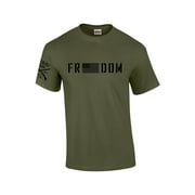 Patriot Pride Freedom American Flag Mens Short Sleeve T-shirt Graphic Tee-Military-xl
