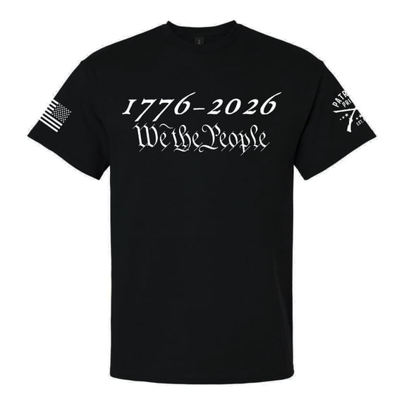 Patriot Pride Men's 1776-2026 We The People T-Shirt - 250th Anniversary Patriotic Tee America Semiquincentennial-Black-6X-Large