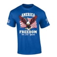 thumbnail image 1 of Patriot Pride Men's America Freedom for 250 Years USA Eagle Flag Short Sleeve T-Shirt, Patriotic Shirts for Men, Royal-Small, 1 of 2