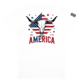 thumbnail image 1 of Patriot Pride Men's American Flag Sleeve Fourth of July Graphic Tees - Short Sleeve Tshirt - Independence Day Apparel, 1776 Bullhorns-X-Large, 1 of 1