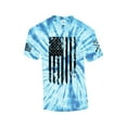 thumbnail image 1 of Patriot Pride Men's Distressed American Flag Patriotic Short Sleeve T-shirt Graphic Tee-Light Blue Tie Dye-xl, 1 of 4