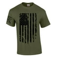thumbnail image 1 of Patriot Pride Men's Distressed American Flag Patriotic Short Sleeve T-shirt Graphic Tee-Military Green-4xl, 1 of 4