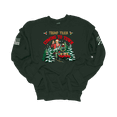 thumbnail image 1 of Patriot Pride Men's Funny Christmas Trump Train Is Coming To Town Crewneck Sweatshirt-Forest Green-5X-Large, 1 of 1