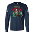 thumbnail image 1 of Patriot Pride Men's Funny Christmas Trump Train Is Coming To Town Long Sleeve T-Shirt-Navy-Large, 1 of 1