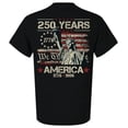 thumbnail image 1 of Patriot Pride Men's Graphic T-Shirt - 250 Years, We The People, Lady Liberty with American Flag Background Design-Black-Small, 1 of 2
