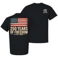 thumbnail image 1 of Patriot Pride Men’s Graphic T-Shirt – 250 Years of Freedom 1776–2026 American Flag Tribute Design, Black, 4XL, 1 of 2