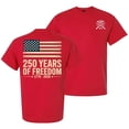 thumbnail image 1 of Patriot Pride Men’s Graphic T-Shirt – 250 Years of Freedom 1776–2026 American Flag Tribute Design, Red, Small, 1 of 2