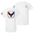 thumbnail image 1 of Patriot Pride Men’s Graphic T-Shirt – 250th Anniversary of America, Eagle & Laurel Crest Design, White, Small, 1 of 5