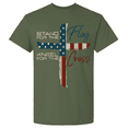 thumbnail image 1 of Patriot Pride Men's Graphic T-Shirt - Stand for the Flag, Kneel for the Cross, American Flag Cross Design-Military-xxxl, 1 of 1