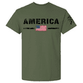 thumbnail image 1 of Patriot Pride Men's Patriotic Graphic T-Shirt - Distressed Bold America Lettering With American Flag Design-Military-4xl, 1 of 1