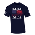 thumbnail image 1 of Patriot Pride Mens DOGE FAFO Federal Agency Of Financial Oversight Flag Short Sleeve Tshirt-Navy-XX-Large, 1 of 1