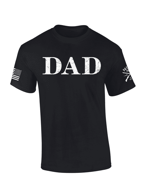 Patriot Pride Mens Dad Noun Definition Flag Sleeve Short Sleeve T-Shirt-Black-Medium