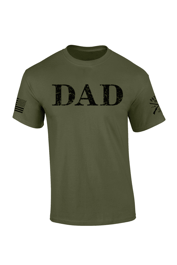 Patriot Pride Mens Dad Noun Definition Flag Sleeve Short Sleeve T-Shirt-Military Green-X-Large