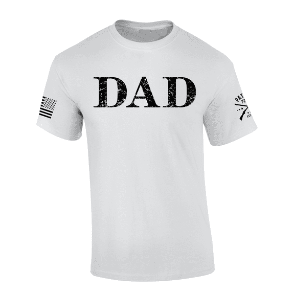 Patriot Pride Mens Dad Noun Definition Flag Sleeve Short Sleeve T-Shirt-White-4X-Large