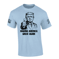 thumbnail image 1 of Patriot Pride Mens Funny Trump Pointing Making America Great Again MAGA Short Sleeve Tshirt-Light Blue-6X-Large, 1 of 1