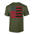 thumbnail image 1 of Patriot Pride Mens Humorous Political Fathers Against Raising Morons Short Sleeve T-Shirt, Dad Gift for Father's Day, Military Green-Large, 1 of 1