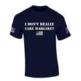 thumbnail image 1 of Patriot Pride Mens I Don't Really Care Margaret Distressed Flag Short Sleeve T-Shirt-Navy-Medium, 1 of 1
