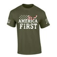 thumbnail image 1 of Patriot Pride Mens Patriotic Tshirt America First American Flag USA Short Sleeve T-shirt-Military-xl, 1 of 1