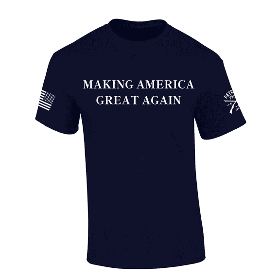 Patriot Pride Mens Trump MAGA Making America Great Again Short Sleeve Tshirt-Navy-4X-Large