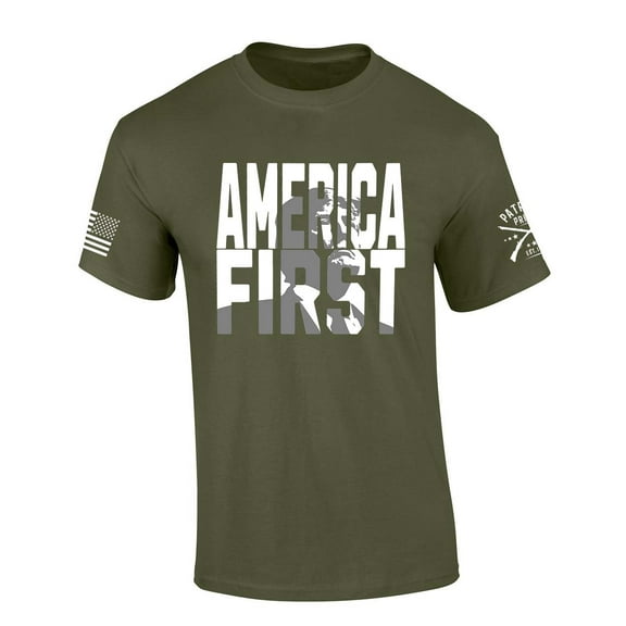 Patriot Pride Mens Trump Tshirt Trump America First Short Sleeve T-shirt-Military-5xl