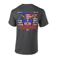 thumbnail image 1 of Patriot Pride Reckless Patriot Men's 4th of July Graphic T-Shirt - 1776 Cheers To Freedom, Patriotic Drinks Design-Heather Grey-medium, 1 of 1