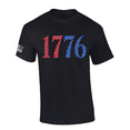 thumbnail image 1 of Patriot Pride Reckless Patriot Men's 4th of July Graphic T-Shirt - 1776 Red, Blue, & White Stars Design-Black-small, 1 of 1