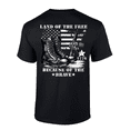 thumbnail image 1 of Patriot Pride Reckless Patriot Men's 4th of July Graphic T-Shirt - Land of The Free Because of The Brave Design-Black-medium, 1 of 1
