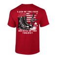 thumbnail image 1 of Patriot Pride Reckless Patriot Men's 4th of July Graphic T-Shirt - Land of The Free Because of The Brave Design-Cherry Red-large, 1 of 1