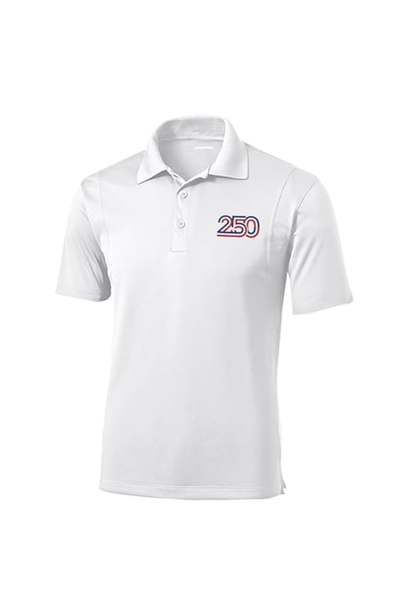 Patriot Pride Reckless Patriot Men’s Graphic Polo T-Shirt – USA 250 Logo Anniversary Tribute Design, White, Small