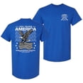 thumbnail image 1 of Patriot Pride Reckless Patriot Men’s Graphic T-Shirt – 250 Years of America Eagle & Flag Semiquincentennial Design, Royal, 5XL, 1 of 2
