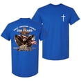 thumbnail image 1 of Patriot Pride Reckless Patriot Men’s Graphic T-Shirt – 250 Years of Faith, Freedom, Legacy Eagle & USA Flag Design -Antique Royal-5XL, 1 of 2