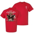 thumbnail image 1 of Patriot Pride Reckless Patriot Men’s Graphic T-Shirt – 250 Years of Faith, Freedom, Legacy Eagle & USA Flag Design -Red-4XL, 1 of 2