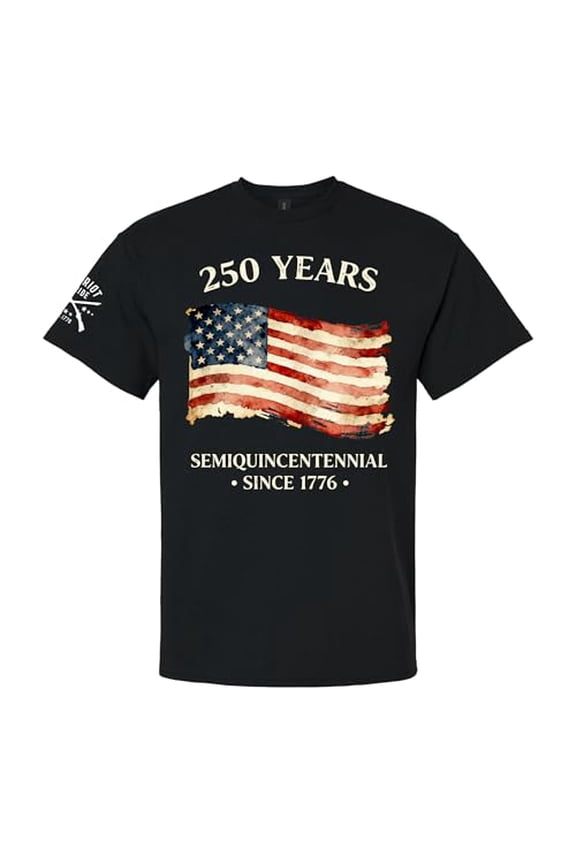 Patriot Pride Reckless Patriot Men’s Graphic T-Shirt – 250 Years of USA Semiquincentennial Since 1776 Flag Design, Black, 3XL