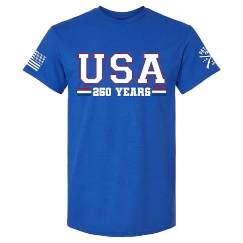 Patriot Pride Reckless Patriot Men’s Graphic T-Shirt – USA 250 Years Anniversary Design, Antique Royal, Small