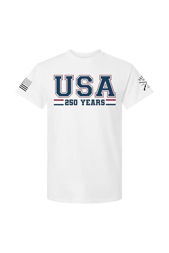 Patriot Pride Reckless Patriot Men’s Graphic T-Shirt – USA 250 Years Anniversary Design, White, 5XL