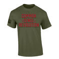 thumbnail image 1 of Patriot Pride Reckless Patriot Political Mens Common Sense Revolution 2025 Short Sleeve T-Shirt-Military Green-6X-Large, 1 of 4