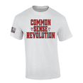 thumbnail image 1 of Patriot Pride Reckless Patriot Political Mens Common Sense Revolution 2025 Short Sleeve T-Shirt-White-4X-Large, 1 of 4