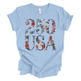 thumbnail image 1 of Patriot Pride Reckless Patriot Women’s Graphic T-Shirt – 250th Anniversary of America Floral 250 USA Design, Baby Blue, 3XL, 1 of 2