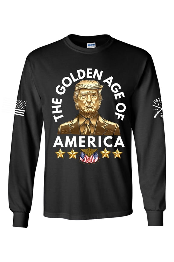 Patriot Pride The Golden Age of America Trump Patriotic Long Sleeve T-shirt-Black-xxxl
