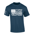 thumbnail image 1 of Patriot Pride Trump America Is Back Distressed American Flag Short-Sleeve T-Shirt-Blue Dusk-large, 1 of 1