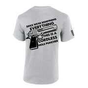 Patriot Pride Tshirt Mens Funny Since We Are Redefining Everything This Is A Cordless Hole Puncher Short Sleeve T-shirt Graphic Tee -Sports Grey-large