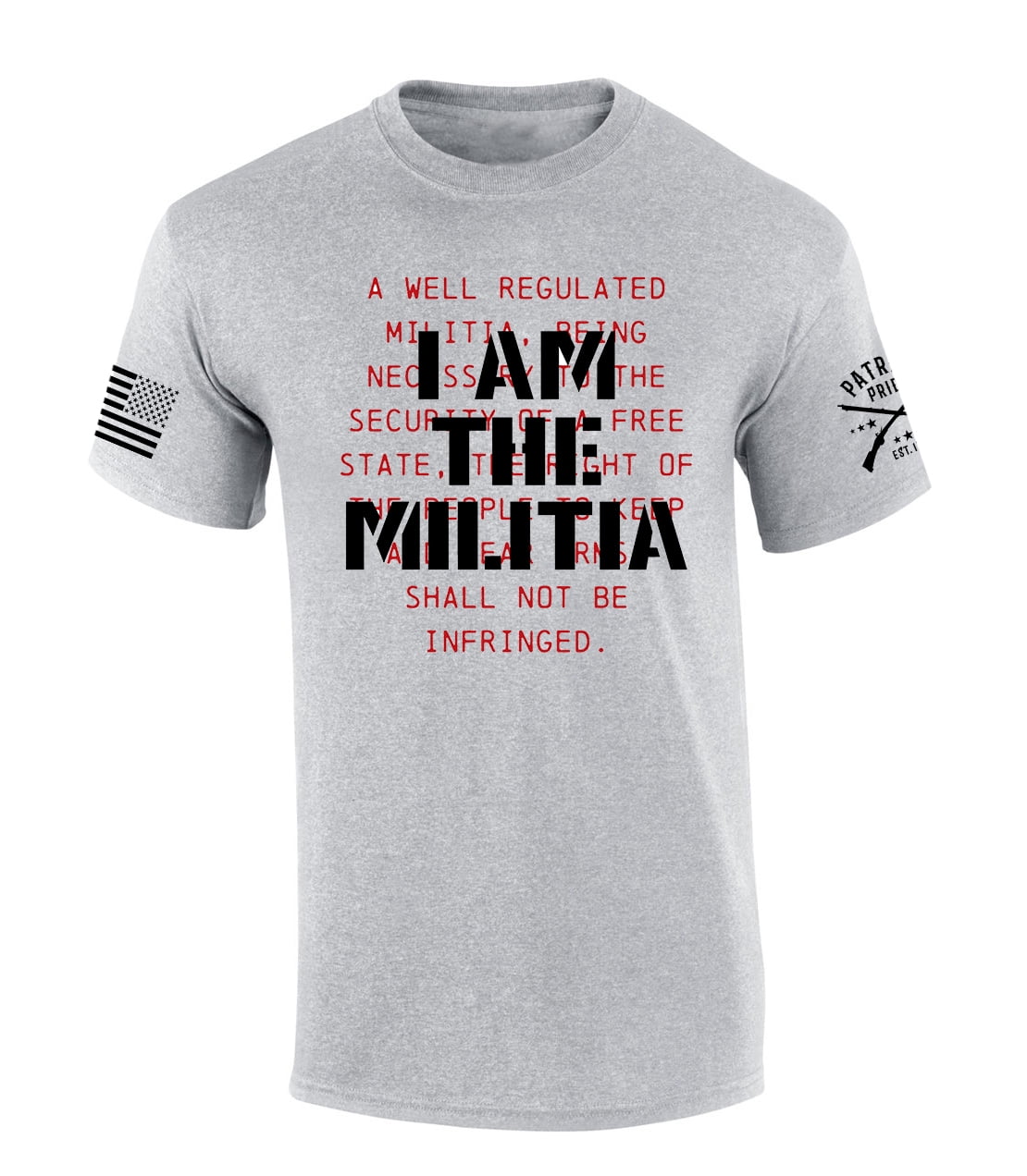Patriot Pride Tshirt Mens I Am The Militia Constitutional Rights Defend ...