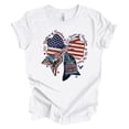 thumbnail image 1 of Patriot Pride Women’s Bella Canvas Graphic T-Shirt – We The People 250 Years of Freedom Patriotic Bow Design, White, Medium, 1 of 2